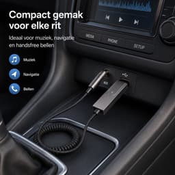 Carkit Transmitter Bluetooth USB – Auto USB naar AUX Bluetooth Ontvanger – AUX BT Adapter - Audio Adapter naar 3.5mm Jack — thumbnail 5