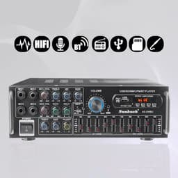 Sunbuck 2000W High-Fidelity Bluetooth Digitale Stereo Versterker - Bluetooth Versterker voor Thuis & Auto - AS-336BU Europese Standaard - Hoog Vermogen - Zwart — thumbnail 2