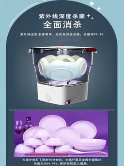Opvouwbare Vaatwasser - Compacte Reiniger - Afwassen Gemak - Installatievrij Ontwerp - 385x385x405 mm - Wit — thumbnail 4