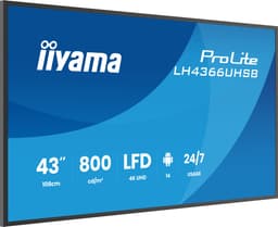 iiyama LH4366UHSB-B1AG beeldkrant Digitale signage flatscreen 109,2 cm (43) LCD Wifi 800 cd/m² 4K Ultra HD Zwart Type processor Android 24/7 — thumbnail 5