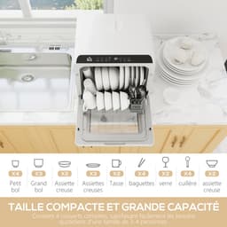 HOMCOM-Vaatwasser-PP-45x44x45,8cm-Wit — thumbnail 4