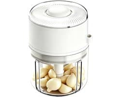Mini Hakmolen - Keukenmachine Groente - Maaltijden Bereiden - Vaatwasmachinebestendige Onderdelen - 350 ml - Wit