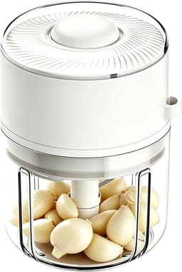 Mini Hakmolen - Keukenmachine Groente - Maaltijden Bereiden - Vaatwasmachinebestendige Onderdelen - 350 ml - Wit — thumbnail 1