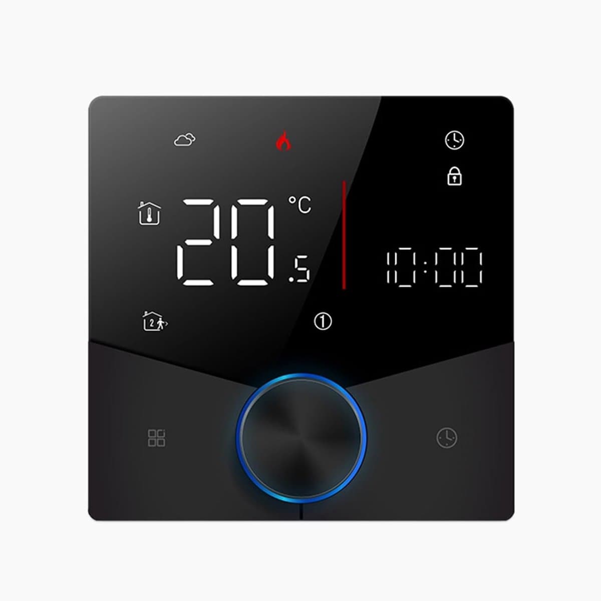 Slimme Thermostaat - Temperatuurregelaar WiFi - Comfort Verwarmen - App Bediening - 41-95 Fahrenheit - Zwart — afbeelding 1