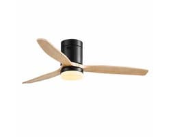 CristalRecord - Plafondventilator Nine Ø 132 cm hout zwart
