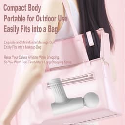 Mini-massagepistool - Draagbare spiermassage, diepe weefselpercussiemassage voor atleten, stille technologie, 6 opzetstukken, voor mannen en vrouwen, groen — thumbnail 3