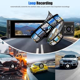 Thijox - CAMECHO Dashcam voor Auto's, 1080p Full HD, Dubbele Lens, Bewegingsdetectie, 150° Groothoek, Loop-opname, App/WiFi, 3,16-inch Scherm — thumbnail 3