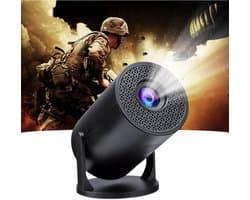SnelShoppen - Draagbare 1080P Projector met 270° Verstelbaar, WiFi Home Theater voor Buitenfilms, Compatibel met Telefoons, Laptop en TV Stick, 150" S