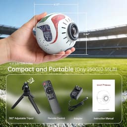 SnelShoppen - Mini-beamer 4K 1080P - Draagbare Projector voor Buiten - Ondersteunt Powerbank, WiFi 6, BT 5.4 - Ideaal voor Mobiele Telefoon, HDMI, PC — thumbnail 5