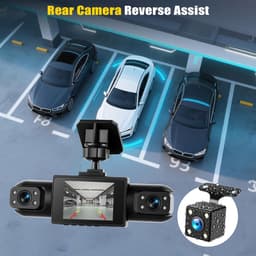 SnelShoppen - 4-Kanaals Auto Dashcam 360°, 1080p Full HD, Infrarood Nachtzicht, Loopopname, Parkeerassistentie, Expositiecorrectie — thumbnail 4