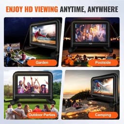 Beamer Scherm - Projector Scherm - Projector Screen - Projector Scherm voor Beamer - Projector Doek - Home Cinema Thuisbioscoop - Draagbare Beamer - Outdoor Projectie - 16ft — thumbnail 2