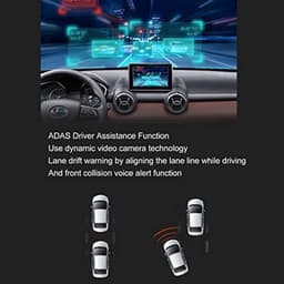 USB Dashcam, 1080P HD DVR Dual Auto Rij Recorder met Loopopname, Nachtzicht, Bewegingsdetectie, ADAS Afstandswaarschuwing Auto Recorder voor Voertuigen — thumbnail 3