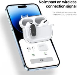 Dux Ducis PECL Hoesje Geschikt voor AirPods 4 met Aluminum Haak Transparant Grijs — thumbnail 4
