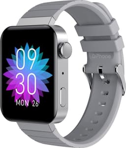DrPhone iNX - Metalen Smartwatch Bluetooth Bellen - Microfoon - Hartslag - Stappen - Mannen / Vrouwen - IOS/Android - Zilver — thumbnail 3