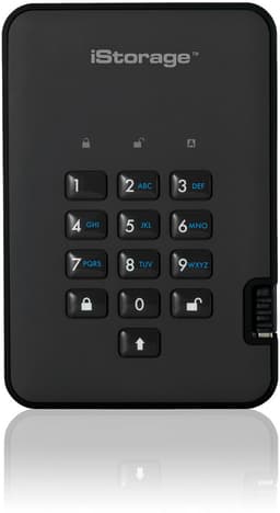 iStorage diskAshur 2 - externe harde schijf - 2000 GB - Cijfercode - Zwart — thumbnail 1