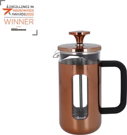 La Cafetière Pisa koffiezetapparaat van glas met roestvrij, geborsteld stalen frame — thumbnail 1