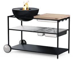 Höfats - Fire Kitchen Buitenkeuken met Bowl 57 Vuurschaal - Staal - Zwart - — thumbnail 5