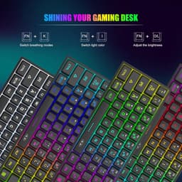 MageGee TS91 - Gaming Toetsenbord - Gaming - RGB Keyboard - 60% Keyboard - TKL - Ergonomisch - Zwart — thumbnail 2