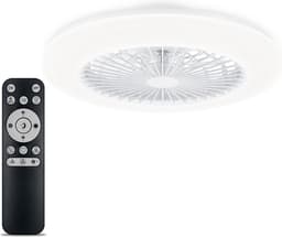 Philips Amigo Ventilator - Energiezuinige LED verlichting - Plafondlamp - Instelbare kleurtemperatuur - 48,5 cm diameter -Afstandsbediening - Wit met glinstereffect — thumbnail 3