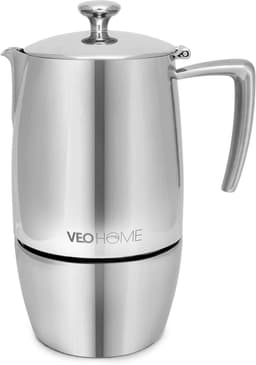 Espresso Koffiezetapparaat Moka Pot - 10 kopjes 500ml RVS Inductie Kookplaat - Vaatwasmachinebestendig - Italiaanse Stijl Caffe Machine — thumbnail 1