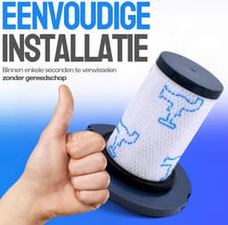 Actueell® - XL Filterset geschikt voor Rowenta Steelstofzuiger X-Force Flex 11.6 (RH98XX) en 14.6 (RH99XX) - Draadloze Stofzuiger - Vervangt onderdeel ZR009007 - 6 Stuks — thumbnail 5