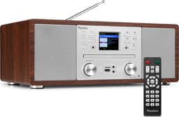Internetradio - Audizio Avola alles-in-één radio met Bluetooth - DAB+/FM - CD speler - Zilver — thumbnail 1