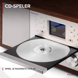 Internetradio - Audizio Avola alles-in-één radio met Bluetooth - DAB+/FM - CD speler - Zilver — thumbnail 3