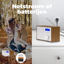 Denver DAB Radio - Noodradio / Noodpakket - Batterijen & Netstroom - Keukenradio - Draagbare Radio - DAB46 - Wit — thumbnail 4