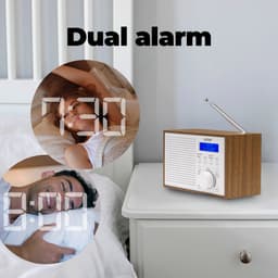 Denver DAB Radio - Noodradio / Noodpakket - Batterijen & Netstroom - Keukenradio - Draagbare Radio - DAB46 - Wit — thumbnail 3