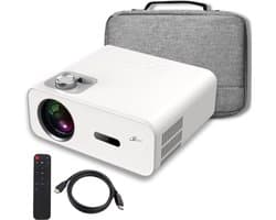 Reevi 2024 Model 4K Support - Mini beamer - Streamen vanaf je smartphone IOS&Android - 11000 Lumen - Projector - Incl Hdmi kabel & 2 ingebouwde speakers