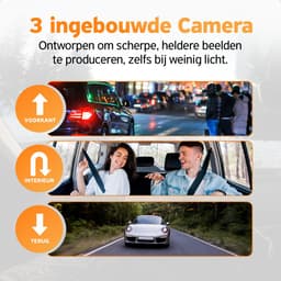 Norrmalm® Full HD Dashcam voor Auto - 64 GB - App (iOS, Android) - WiFi - Voor en Achter Camera - Parkeerfunctie - G-sensor — thumbnail 2
