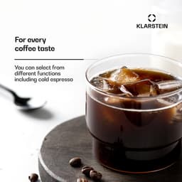 Klarstein SteelPresso Slim Touch Espressomachine – 20 bar, 1350 W, 1,2 liter waterreservoir, stoompijpje, zwart, compact, gebruiksvriendelijk, gemakkelijk schoon te maken, espressomachine — thumbnail 4