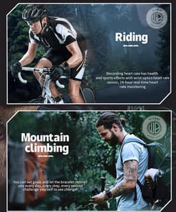 WizBay Premium Select® 2.1 inch AMOLED HD - Kompas Altitude & Barometer - LED Zaklamp - Bluetooth Bellen - Message - Dynamic Hartslag & Slaap Monitor - Bloeddruk & O2 - 100+ Sport Modi - 650mAh - Magnetic Laden - Zink Alloy Zwart Case - Zwart TPU — thumbnail 4