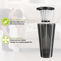 Luxe Kruimeldief – Snoerloos – Best Verkocht – Handstofzuiger – Vacuum Cleaner – 6000mAh – HEPA Filter – 10000PA – Lichtgewicht – Wit — thumbnail 4