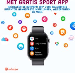 Wiesba Smart GTS7 Pro - Sporthorloge met Hartslagmeter - Bloeddrukmeter - Stappenteller - Sport Horloge - Smart Watch Saturatiemeter - Smartwatch 2.0in - 320 x 360 Resolutie — thumbnail 3
