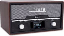 Denver DAB Radio CD Speler - Retro Radio - Bluetooth - 20 voorkeuzezenders - DAB /FM / AUX - MDA525 - Darkwood — thumbnail 1