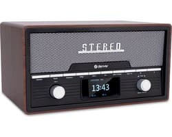 Denver DAB Radio CD Speler - Retro Radio - Bluetooth - 20 voorkeuzezenders - DAB /FM / AUX - MDA525 - Darkwood