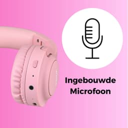 WiseQ HERO Kinderkoptelefoon – Roze Draadloze Koptelefoon Kind Meisje – vanaf 3 jaar met geluidsdemping – 38u Bluetooth – Roze — thumbnail 5