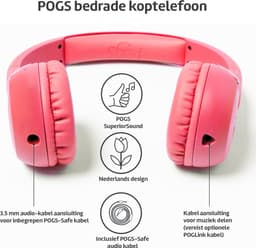 POGS - The Elephant 2 - Bedrade on-ear kinder koptelefoon - Veilige volumebegrenzing - Duurzaam - rRoze — thumbnail 4