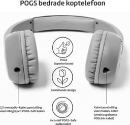 POGS - The Elephant 2 - Bedrade on-ear kinder koptelefoon - Veilige volumebegrenzing - Duurzaam - rGrijs — thumbnail 4