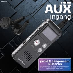 Prestara - Professionele Digitale Voice Recorder – Draagbare Dictafoon met 560 Uur Opnamecapaciteit en Kristalhelder Geluid! — thumbnail 3