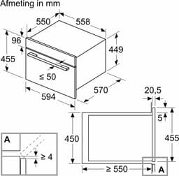 Bosch CMA585GS1 - Serie 6 - Inbouwmagnetron met heteluchtfunctie - 60x45 cm - 44 l - RVS - Eenvoudig te reinigen met hydrolyse — thumbnail 2