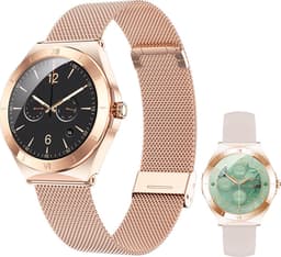 Frenkies® Smartwatch Dames Rose Goud – AMOLED - Stappenteller - Horloge Dames – Activity Tracker & Hartslagmeter - — thumbnail 1