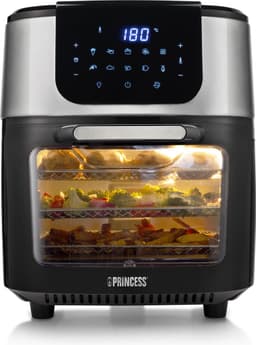 Princess Airfryer Oven DeLuxe 182075 - Heteluchtfriteuse - Extra groot 11 liter - PFAS vrij - 10 automatische programma's - RVS/Zwart — thumbnail 1
