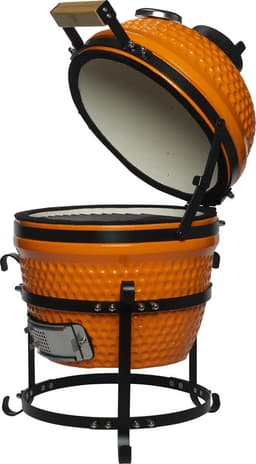 Patton Kamado Keramische Houtskoolbarbecue - 13" - Grilloppervlak Ø 28 cm - Inclusief Heatdeflector - Oranje — thumbnail 3