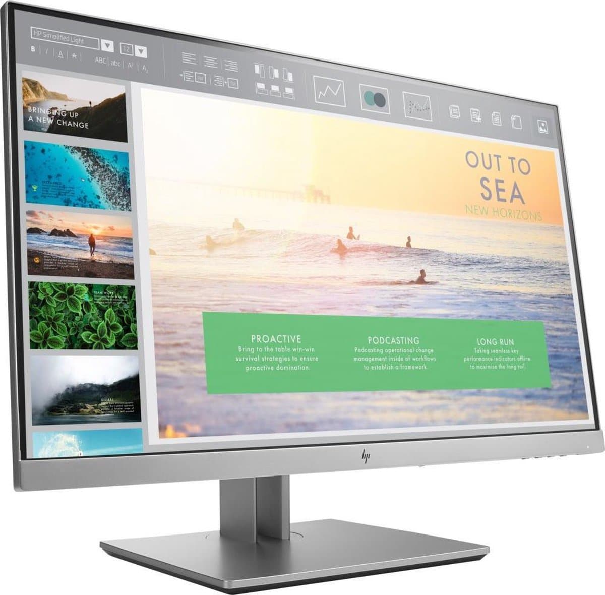 Hp Elitedisplay E233 58,4 Cm (23\') 1920 X 1080 Pixels Full Hd Led Zwart, Zilver — afbeelding 1