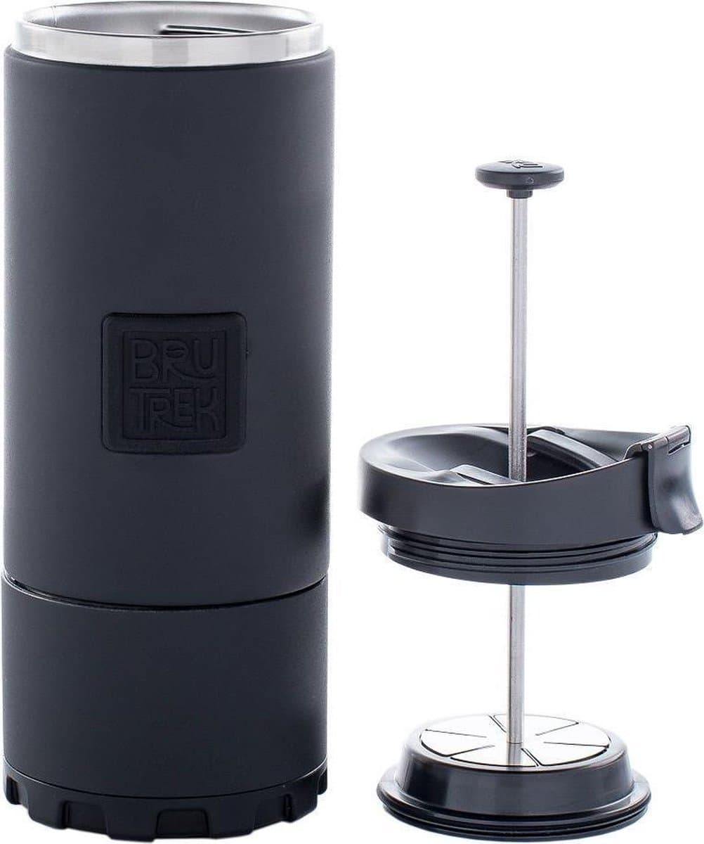 Planetary Design - Serie BruTrek OVRLNDR - French press - Koffie - Camping - Outdoor - Hiking - Cafetière - Mat Zwart - Afneembare onderkant voor makkelijke reiniging - 710ml — afbeelding 1
