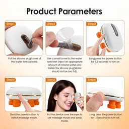 Elektrische nano-stoom oogmassager, geschikt voor droge ogen, draagbare oogstoomspray, oogmassager met 3 vibratiestanden, hydraterende oogverzorging, mini-stoomapparaat voor rustgevende oogverzorging. — thumbnail 4