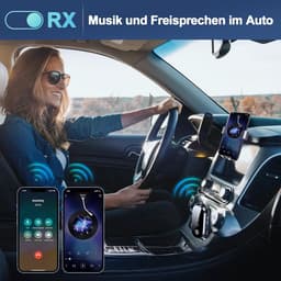 Bluetooth Receiver - 2 in 1 Bluetooth Transmitter en Receiver - BT 5.4 - Bluetooth Auto via AUX - voor Hoofdtelefoon, 3,5mm Bluetooth Aux Adapter - Plug and Play - Draadloze Audio-adapter voor Vliegtuig TV Speaker — thumbnail 4
