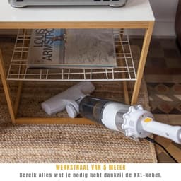 Nexvo® Steelstofzuiger met snoer - Steelstofzuiger - Stofzuiger - Wit - ‎56cm x 15cm x 15cm — thumbnail 4
